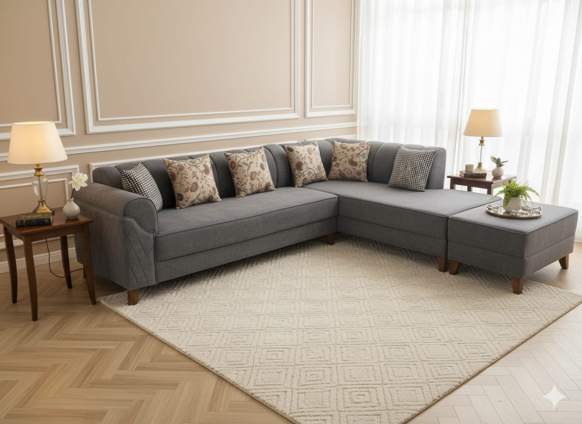Simple L Shape Sofa (Alt)